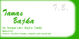 tamas bajka business card
